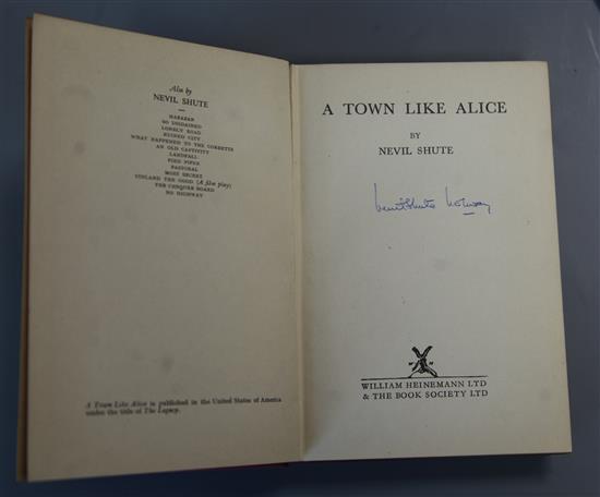Shute, Nevil - A Town Like Alice, 8vo, cloth, signed on title page, London 1950